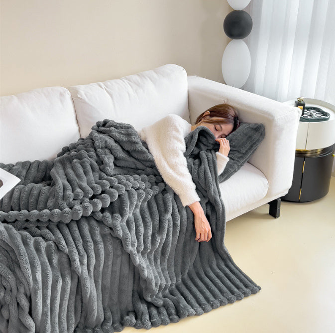 Ultra-Soft Bubble Velvet Blanket