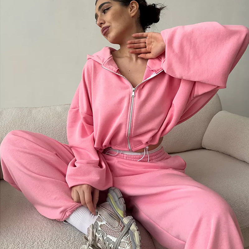Zipper Sweatshirt Sweatpants