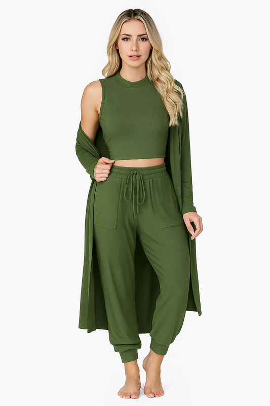 Knitted Slim-fit Vest & Pants Set