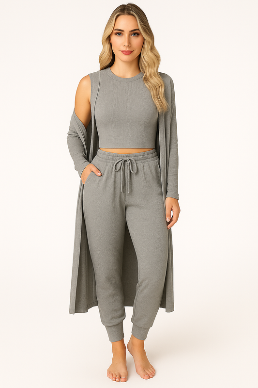 Knitted Slim-fit Vest & Pants Set