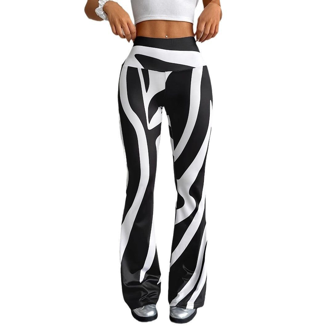 Bell-bottom High Waist Casual Pants
