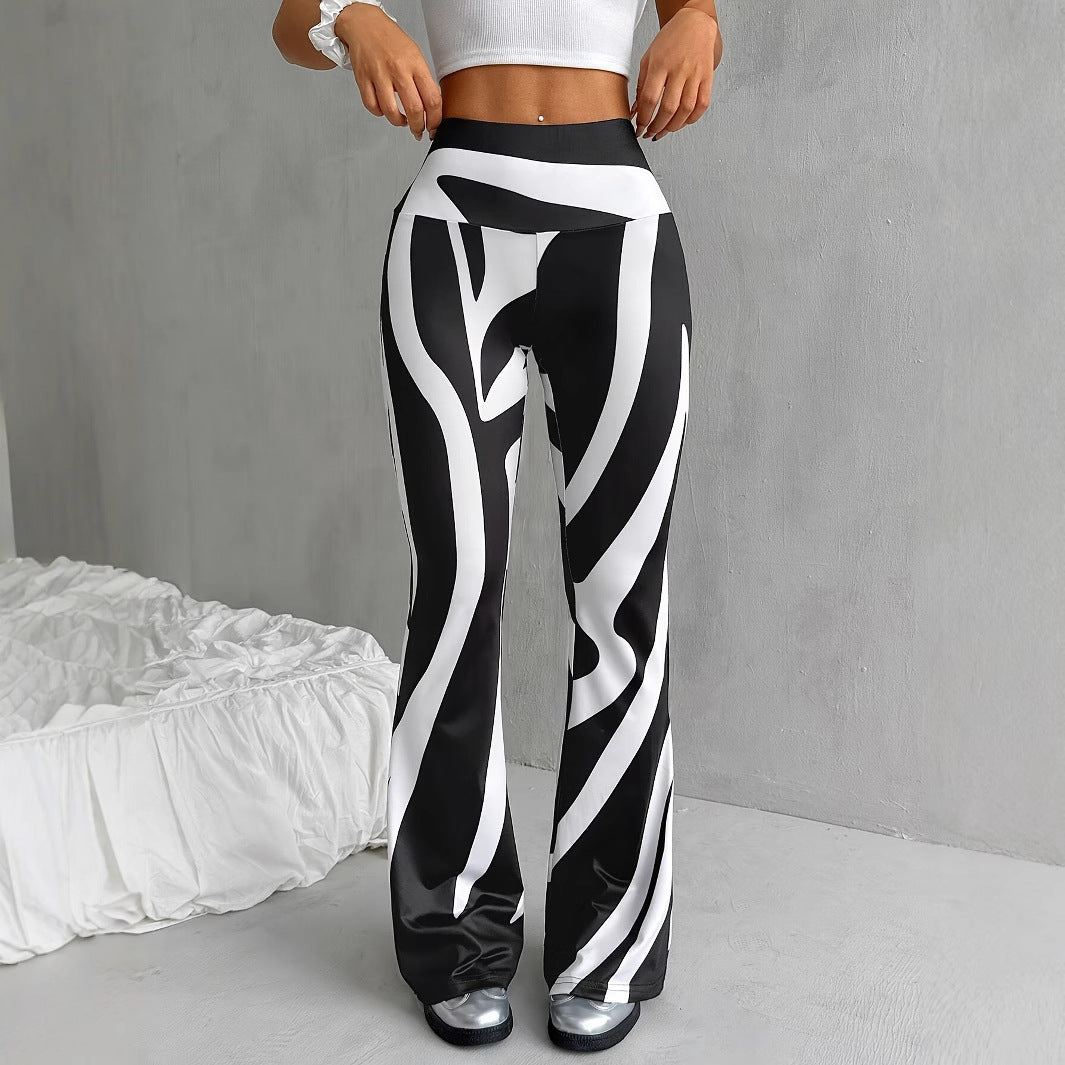 Bell-bottom High Waist Casual Pants