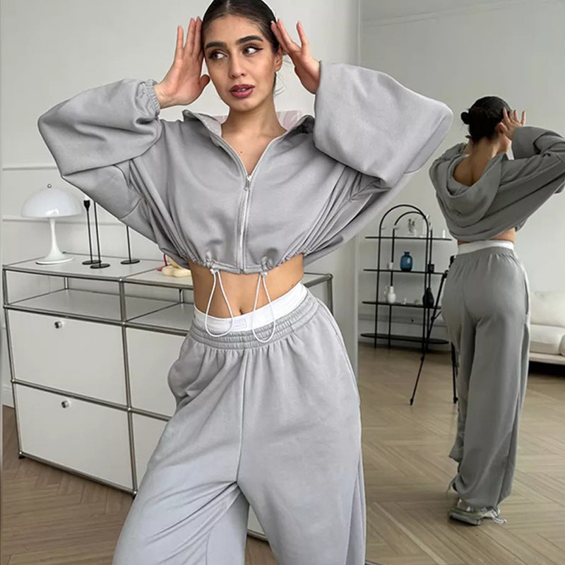 Zipper Sweatshirt Sweatpants