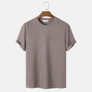 Solid Color Round Neck T-Shirts