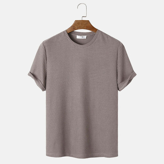 Solid Color Round Neck T-Shirts