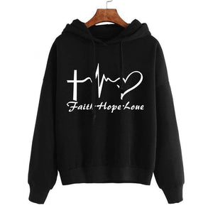 Heart Hoodie Sweatshirt Pullover Tops