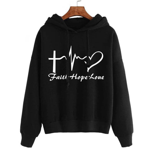 Heart Hoodie Sweatshirt Pullover Tops
