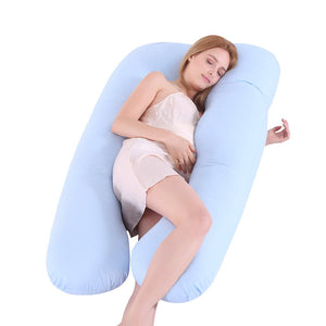 U-Shape Pregnancy Pillow – Ice Silk Maternity Support for Comfort