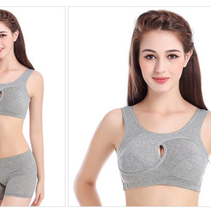 Cotton Anti-expansion Anti-Sag Gathering Adjustment Sports Bra