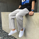 Men's Japanese casual pants straight wide leg pants
