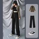 Women's Wide Leg Pants High Waist Suit Trousers Loose Straight Leg Casual Pants