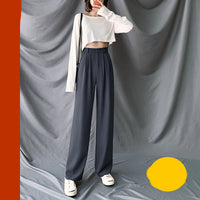 Women's Wide Leg Pants High Waist Suit Trousers Loose Straight Leg Casual Pants