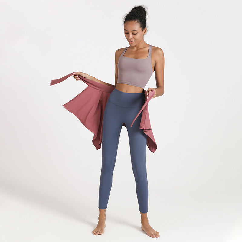 High-Waist Yoga Leggings & Top Set – Moisture-Wicking Activewear