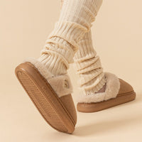 New Plush Slippers For Women Men Winter Warm Home Slipper Indoor Thick-soled Fleece Shoes