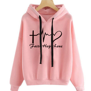 Heart Hoodie Sweatshirt Pullover Tops