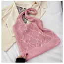 Solid Color Bag Knitted Bags Hollow Woven
