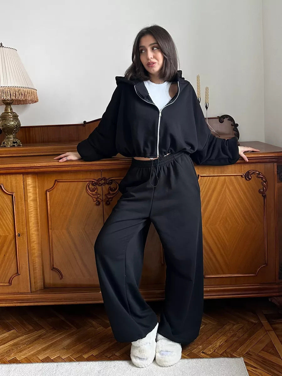 Zipper Sweatshirt Sweatpants