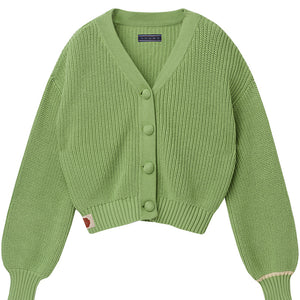 Grass Green Cardigan Sweater