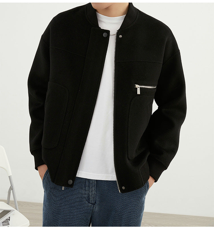 Woolen Coat Men's Short Baseball Uniform