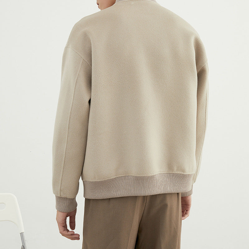 Woolen Coat Men's Short Baseball Uniform