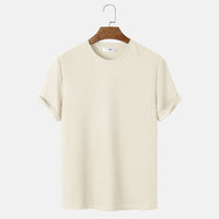 Solid Color Round Neck T-Shirts