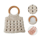 Fashion cotton rope straw bag