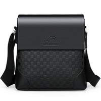 Men's Cross-body Chessboard Vintage Leather Bag