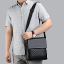 Men's Cross-body Chessboard Vintage Leather Bag