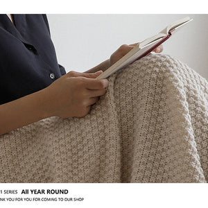 Nordic Style Sofa Cover Office Nap Blanket Air Conditioning Blanket Cover Blanket Shawl Wool Knitted Blanket