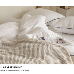 Nordic Style Sofa Cover Office Nap Blanket Air Conditioning Blanket Cover Blanket Shawl Wool Knitted Blanket