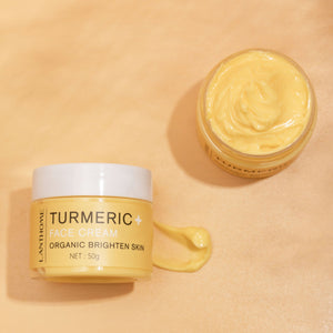 Turmeric Essential Oil Skincare Set with Face Cream for Moisturizing and Brightening Skin.