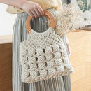 Fashion cotton rope straw bag