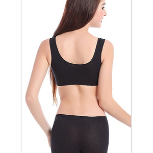 Cotton Anti-expansion Anti-Sag Gathering Adjustment Sports Bra
