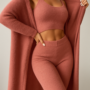 3-Piece Cozy Lounge & Pajama Set – Soft, Stylish, and Relaxed