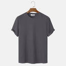 Solid Color Round Neck T-Shirts