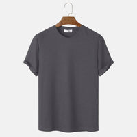 Solid Color Round Neck T-Shirts