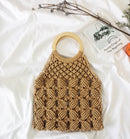 Fashion cotton rope straw bag