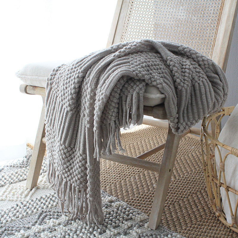 Nordic Knitted Blanket Woolen Blanket