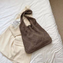Solid Color Bag Knitted Bags Hollow Woven