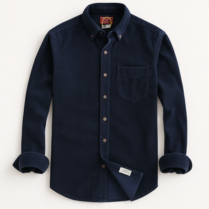 Retro Trendy Sleeve Color Men's Shirt