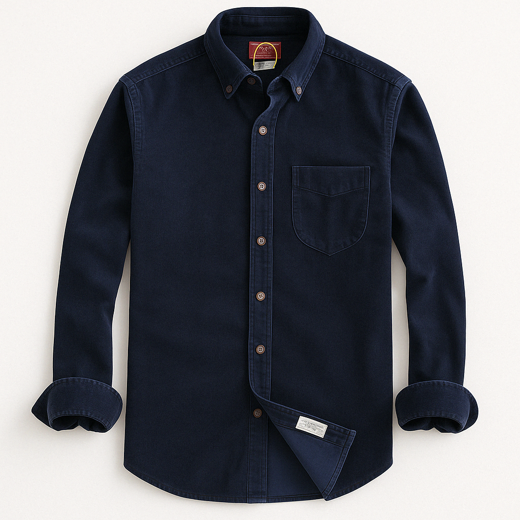 Retro Trendy Sleeve Color Men's Shirt