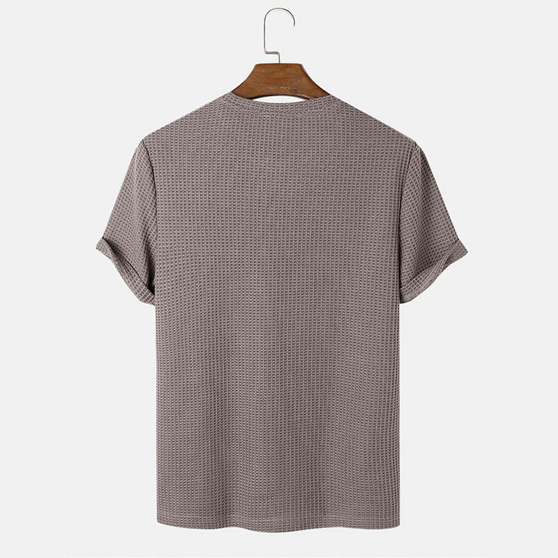 Solid Color Round Neck T-Shirts