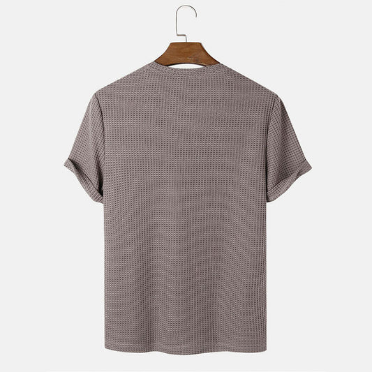 Solid Color Round Neck T-Shirts