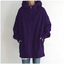 Fuzzy Full-Zip Sport Hoodie