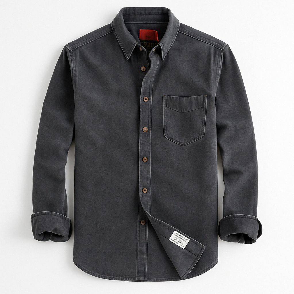 Retro Trendy Sleeve Color Men's Shirt