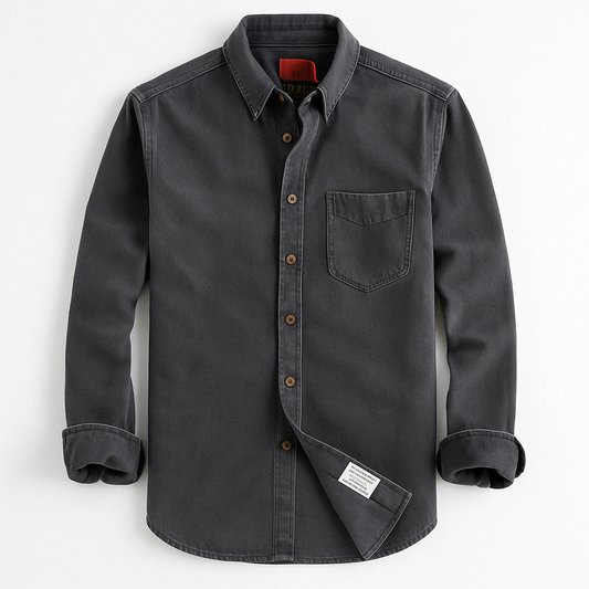 Retro Trendy Sleeve Color Men's Shirt