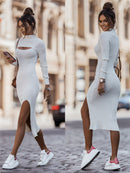 Knitted Bodycon Midi Dress