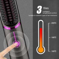 Wireless Straight Comb USB Charging Hairdressing Comb Rolls