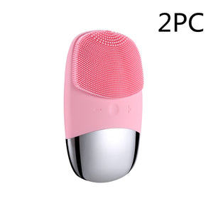 Mini Electric Silicone Face Cleansing Brush & Massager