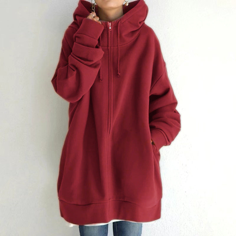 Fuzzy Full-Zip Sport Hoodie